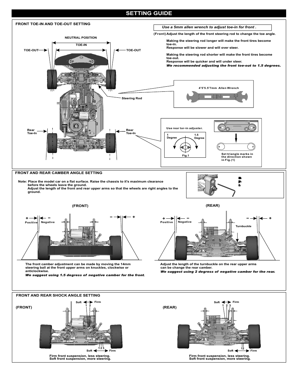 Setting guide | OFNA Racing Ultra GTP2e User Manual | Page 22 / 25