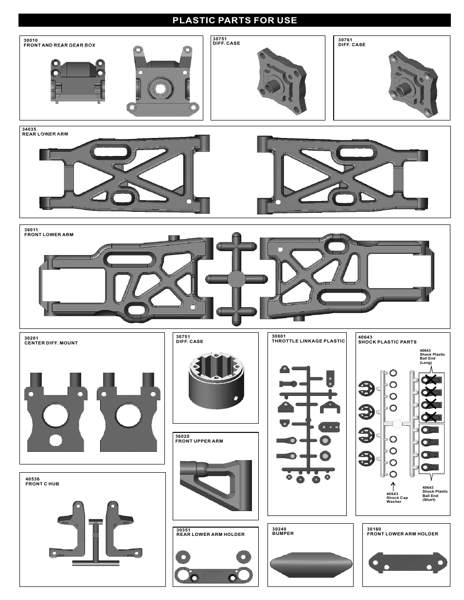 Plastic parts for use | OFNA Racing Ultra LX 2 User Manual | Page 5 / 35