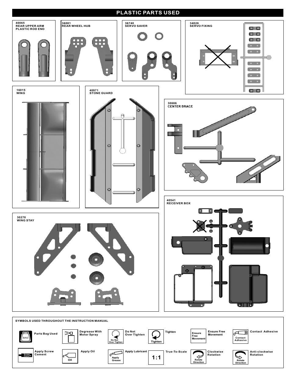 Plastic parts used | OFNA Racing Ultra LX 2 User Manual | Page 6 / 35