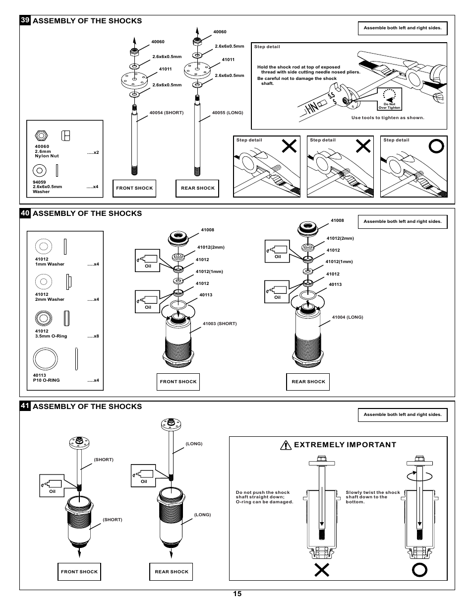 Extremely important | OFNA Racing Ultra LX 2e 80% User Manual | Page 21 / 36