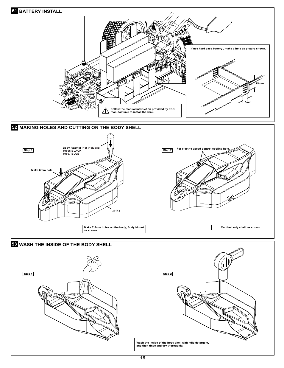 Wash the inside of the body shell | OFNA Racing Ultra LX 2e 80% User Manual | Page 25 / 36