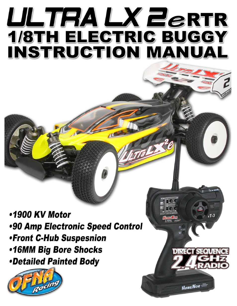 OFNA Racing Ultra LX 2e RTR User Manual | 44 pages