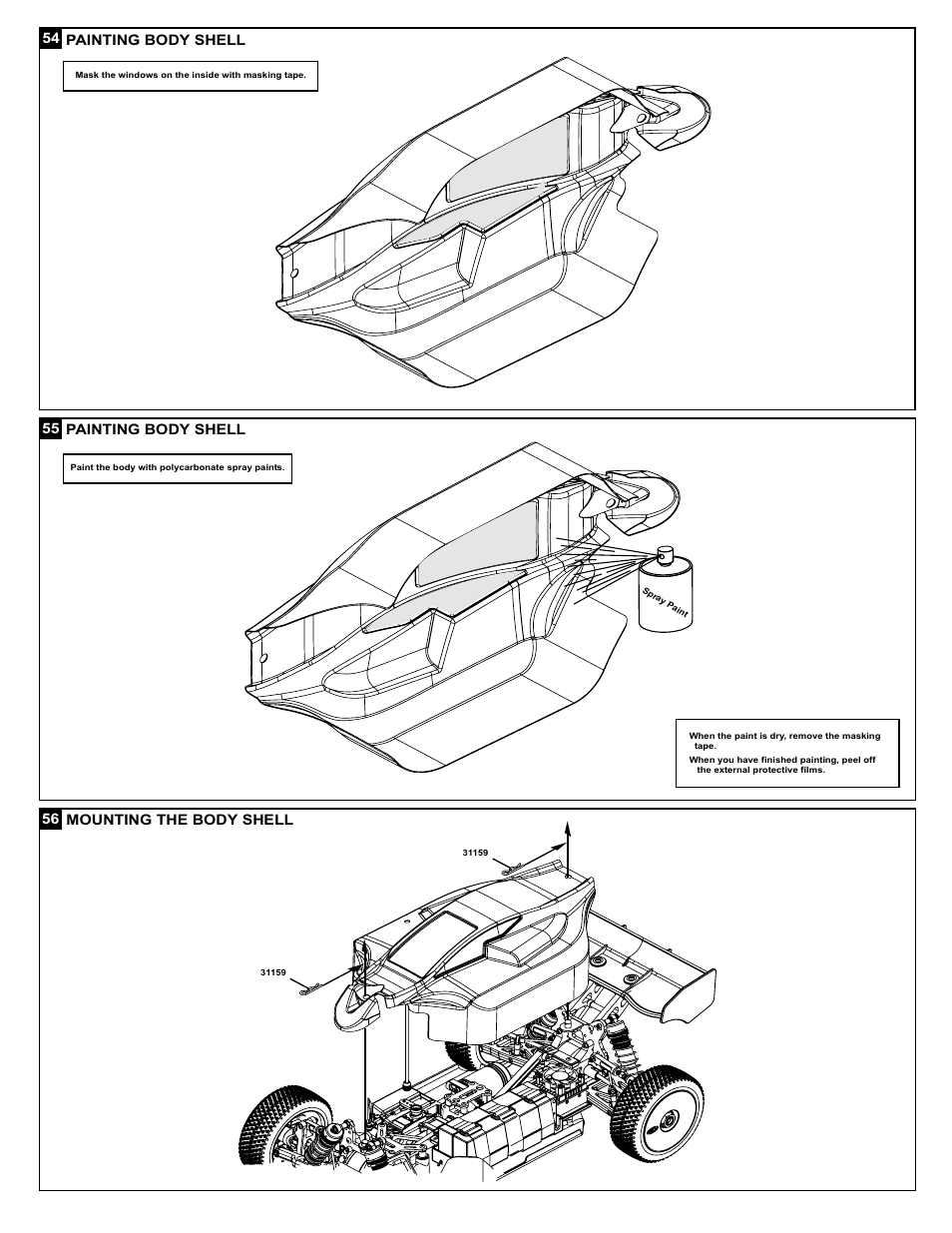 Painting body shell | OFNA Racing Ultra LX 2e RTR User Manual | Page 34 / 44