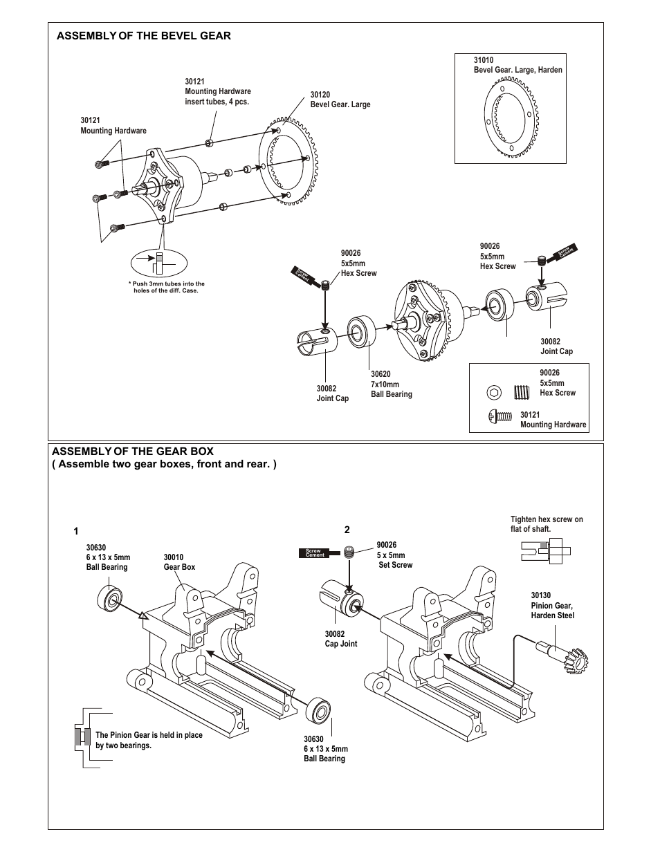 Assembly of the bevel gear | OFNA Racing Ultra LX Pro (GT LX) User Manual | Page 10 / 32