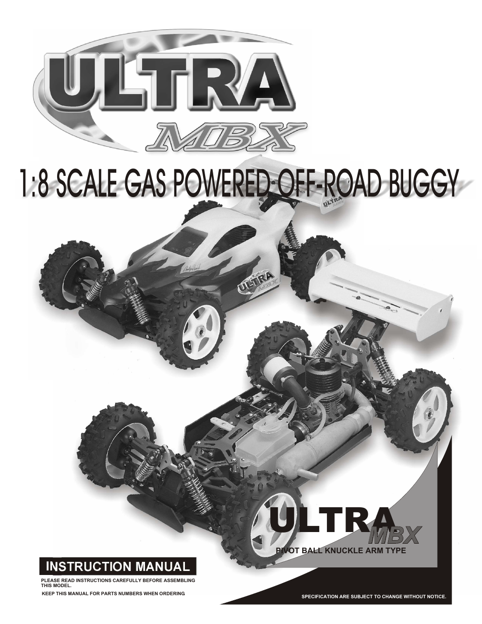 OFNA Racing Ultra MBX User Manual | 33 pages