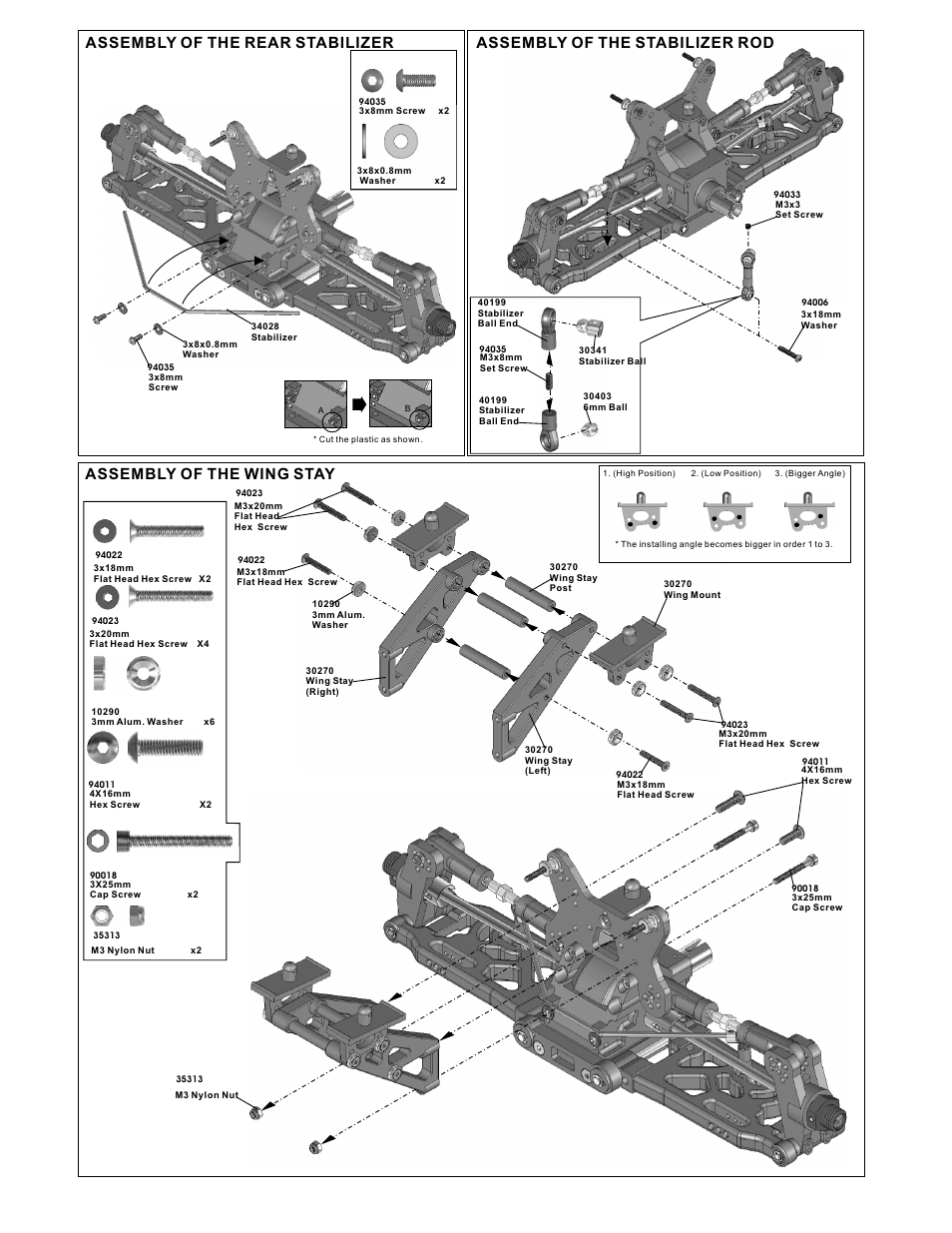 Assembly of the wing stay | OFNA Racing Ultra MBX Comp User Manual | Page 15 / 40