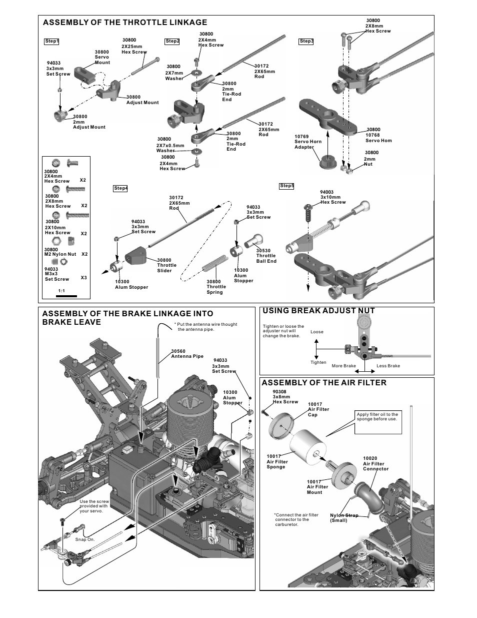 Using break adjust nut | OFNA Racing Ultra MBX Comp User Manual | Page 23 / 40