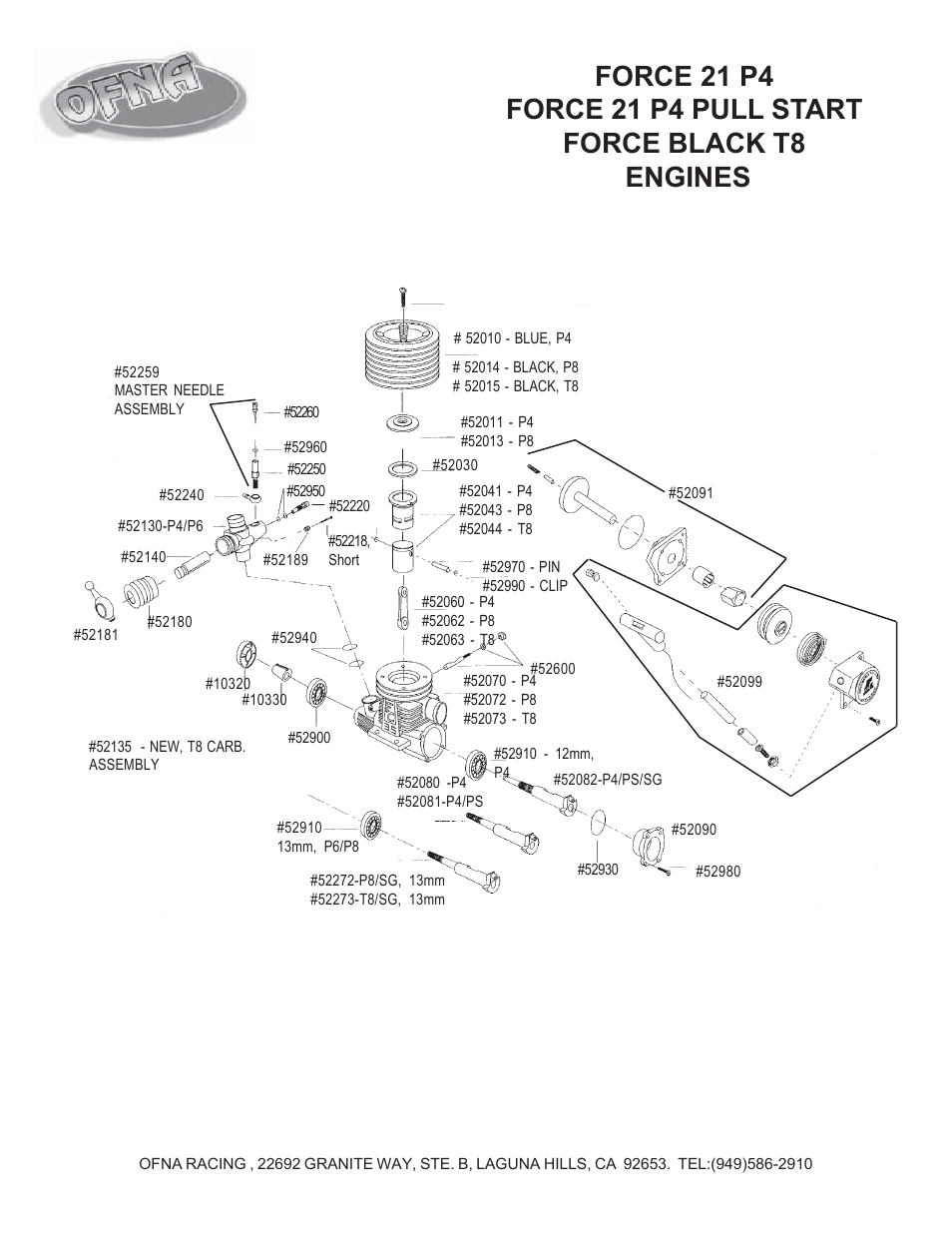 OFNA Racing Force .21 P4, Black T8 User Manual | Page 3 / 3