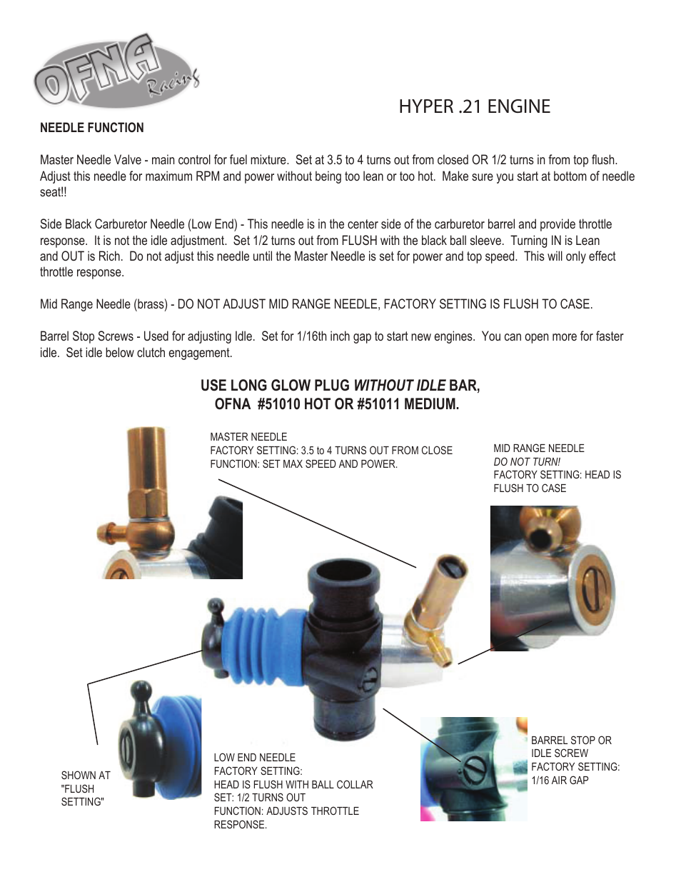 Hyper .21 engine | OFNA Racing Hyper .21 User Manual | Page 2 / 4