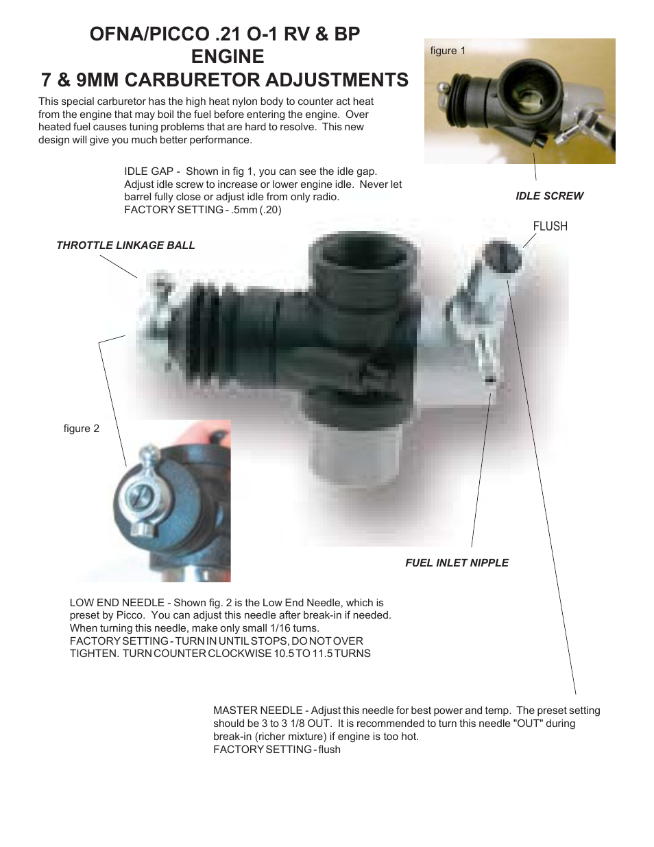 OFNA Racing Picco .21 01 BP, SG Shaft User Manual | Page 3 / 4