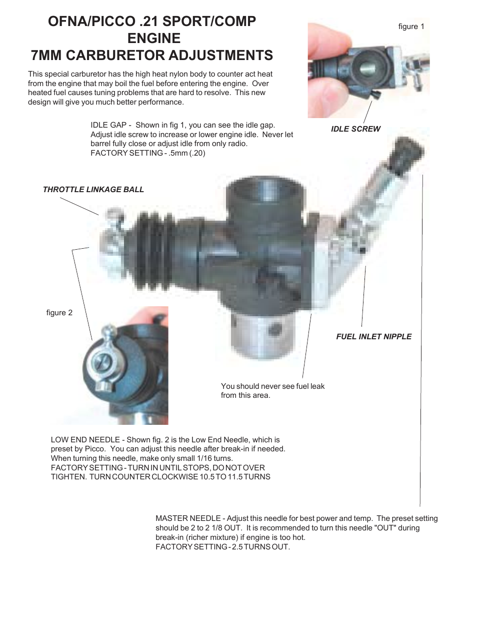 OFNA Racing Picco .21 Comp User Manual | Page 3 / 4