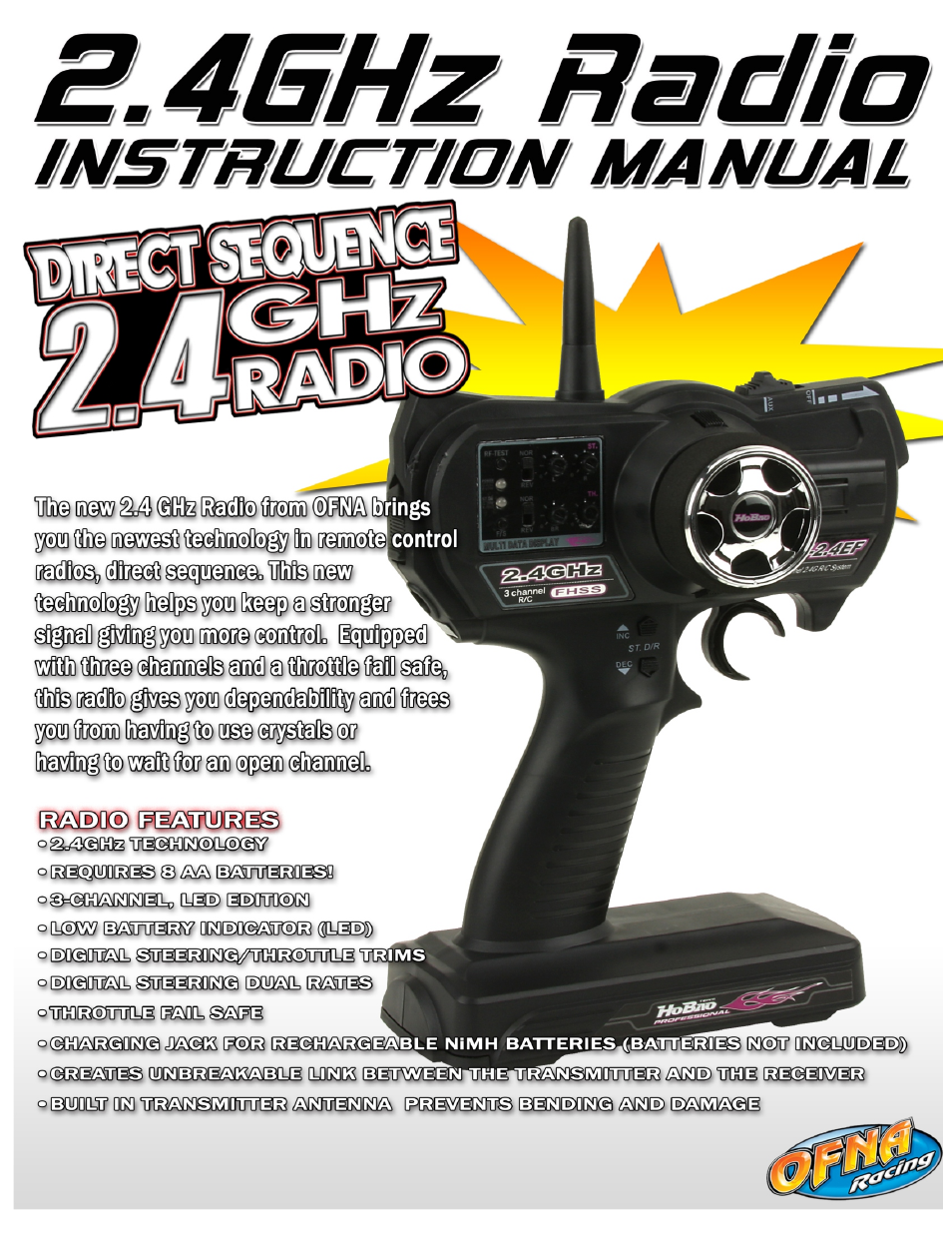 OFNA Racing Ho Bao RTR Radio User Manual | 9 pages