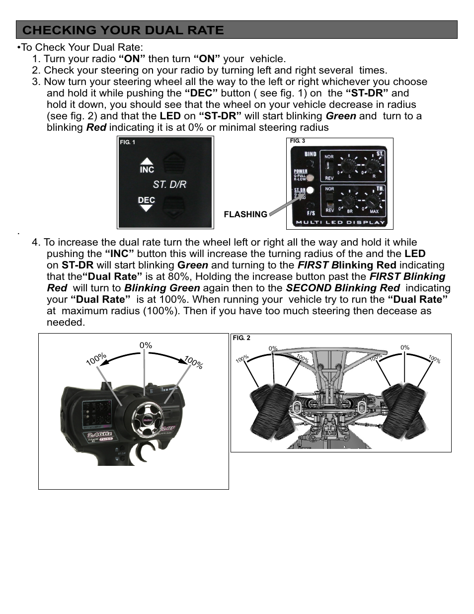 Checking your dual rate, St. d/r | OFNA Racing Ho Bao RTR Radio User Manual | Page 5 / 9