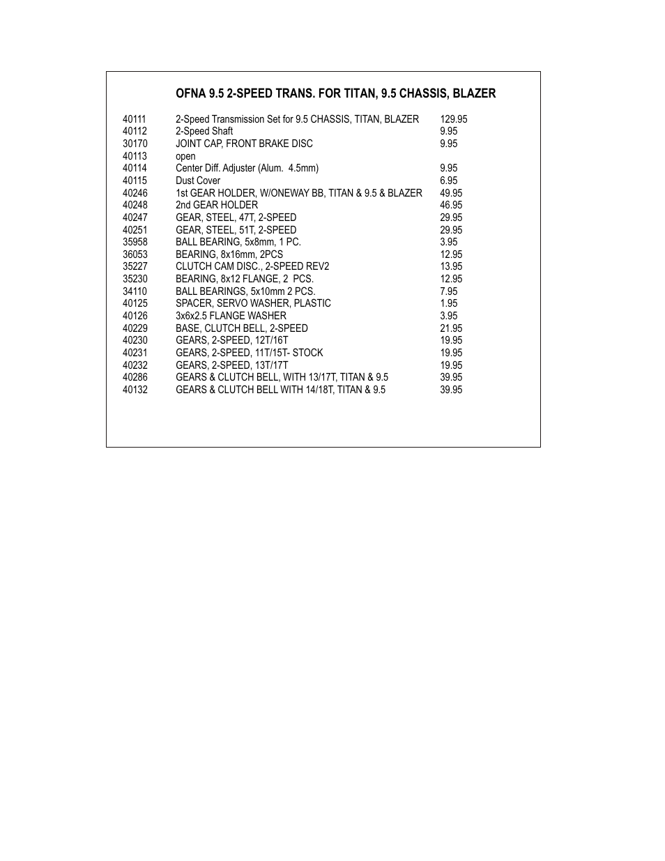 OFNA Racing 9.5 2-Speed Trans Assembly User Manual | Page 3 / 3