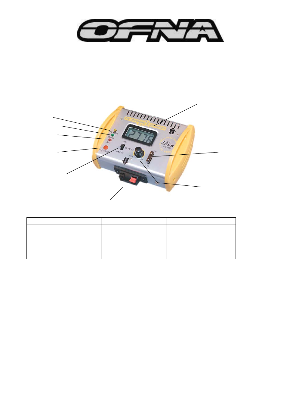 OFNA Racing 91850 - Charger 1-14 Cell User Manual | 2 pages