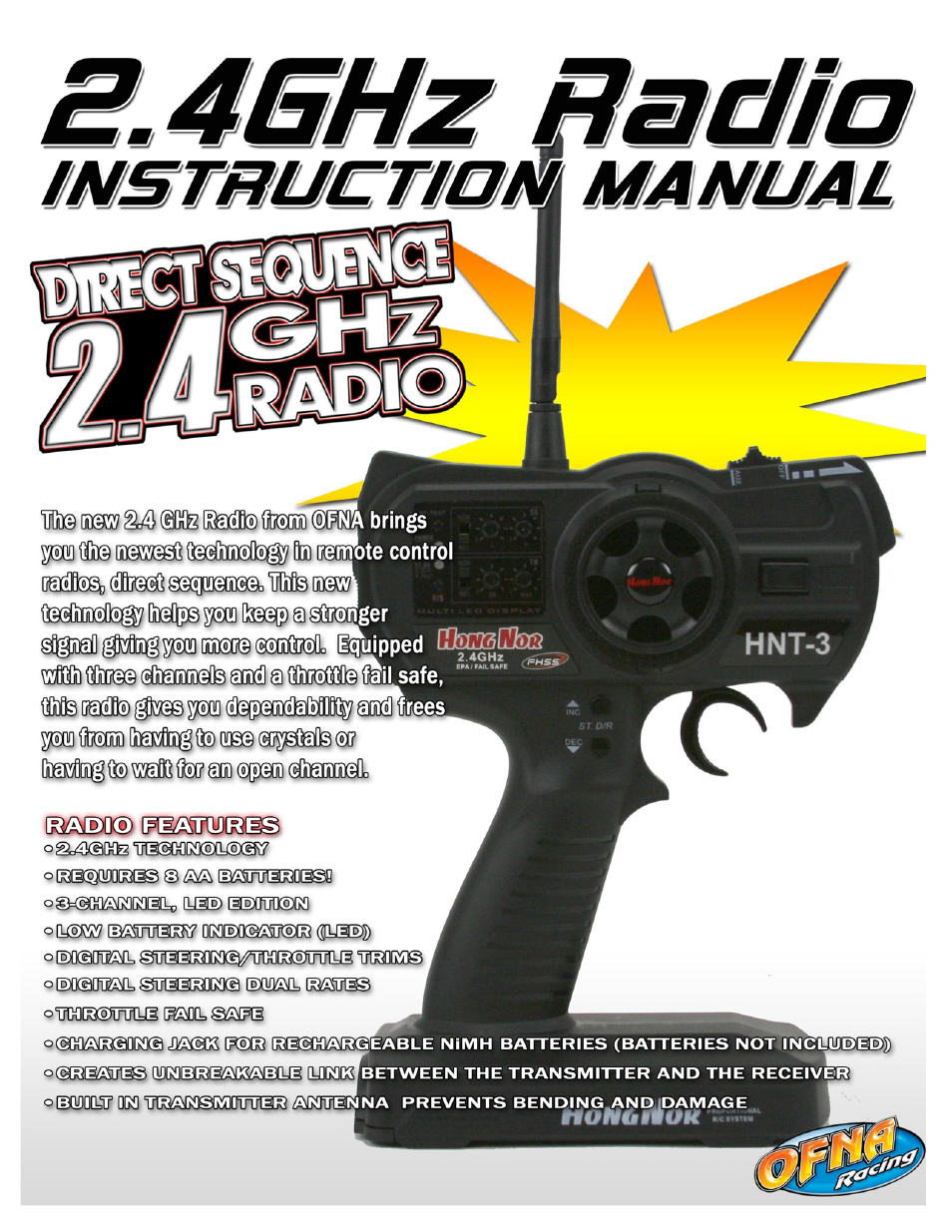 OFNA Racing 40991 Hong Nor RTR Radio User Manual | 11 pages