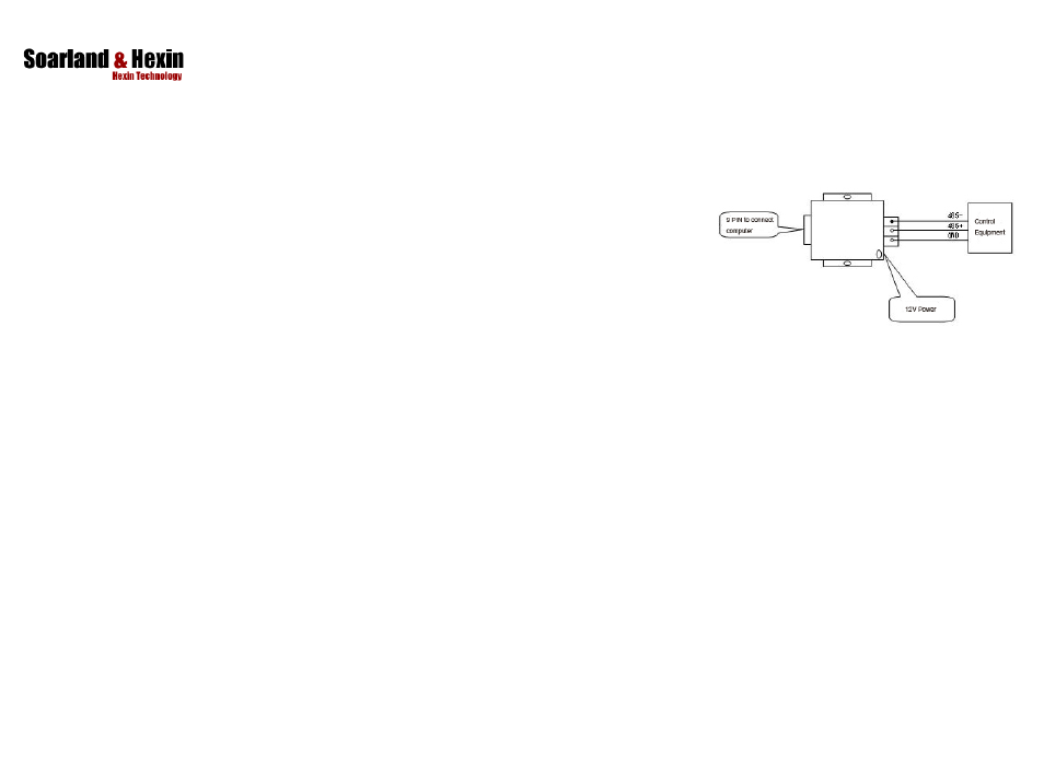 Hexin Technology HXSP-2108A Optical Isolation RS-232 to RS-485 Converter User Manual | 2 pages