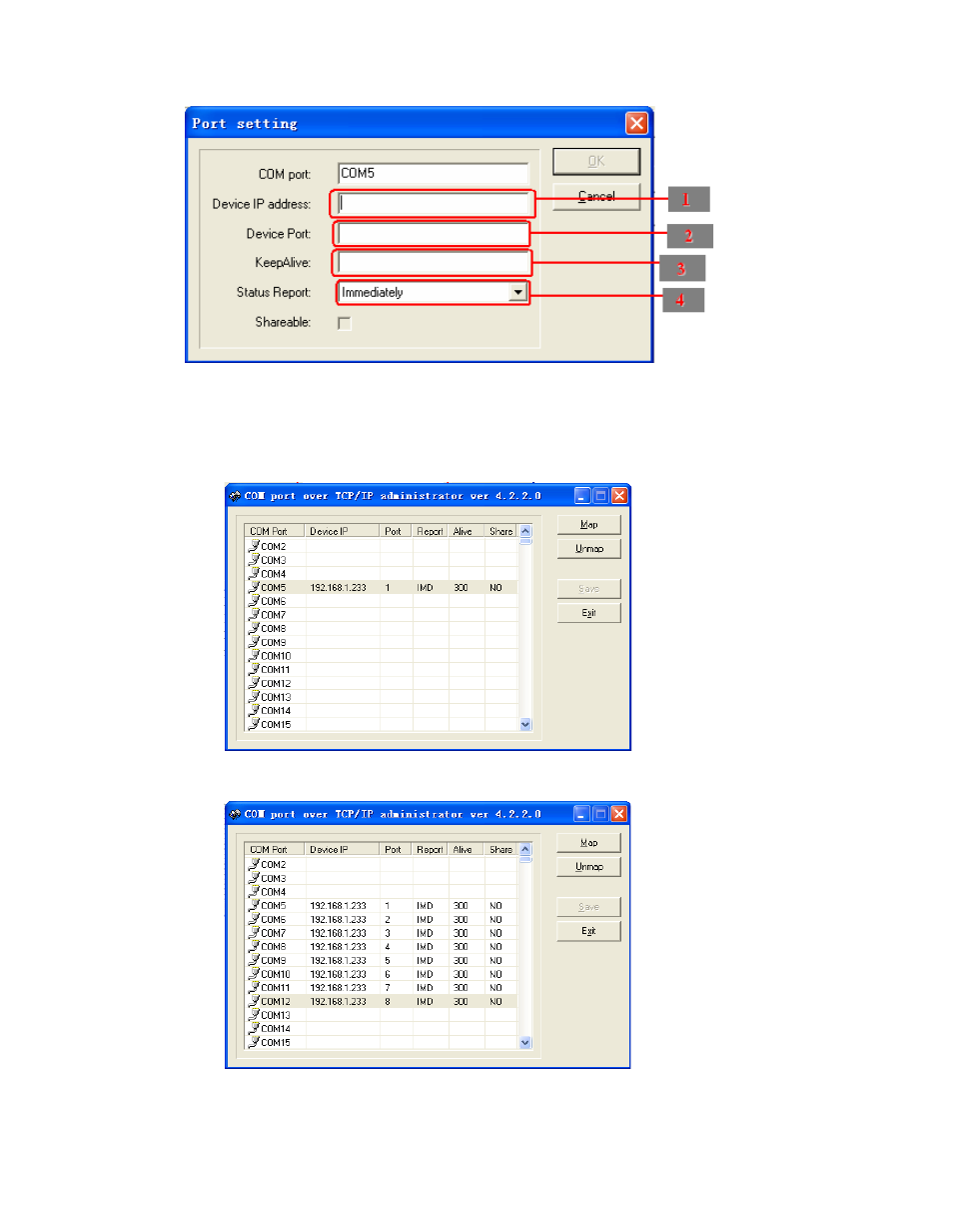 Hexin Technology HXSP-1004B 4-Port RS-485/RS-422 to Ethernet Serial Device Server User Manual | Page 8 / 9