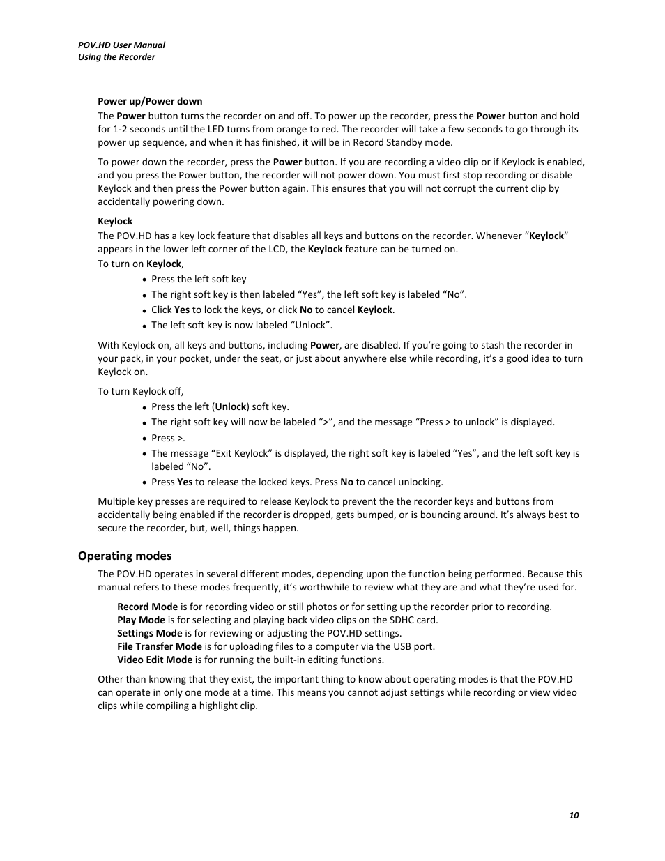 V.I.O. POV.HD User Manual User Manual | Page 13 / 47