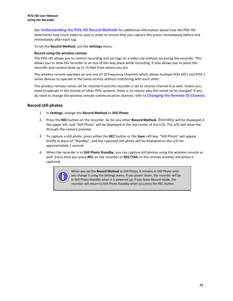 V.I.O. POV.HD User Manual User Manual | Page 16 / 47