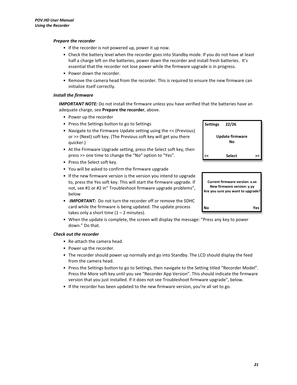 V.I.O. POV.HD User Manual User Manual | Page 24 / 47