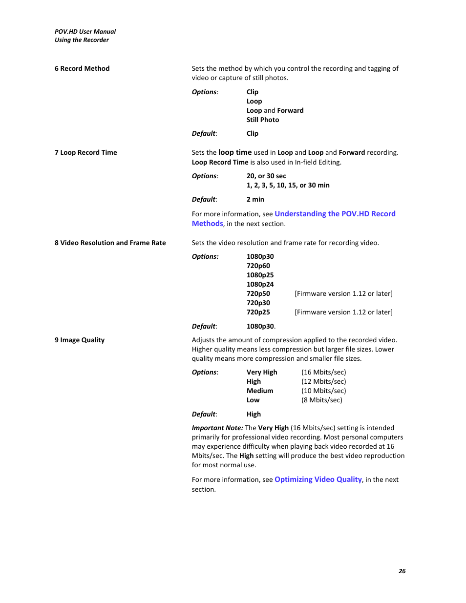 V.I.O. POV.HD User Manual User Manual | Page 29 / 47