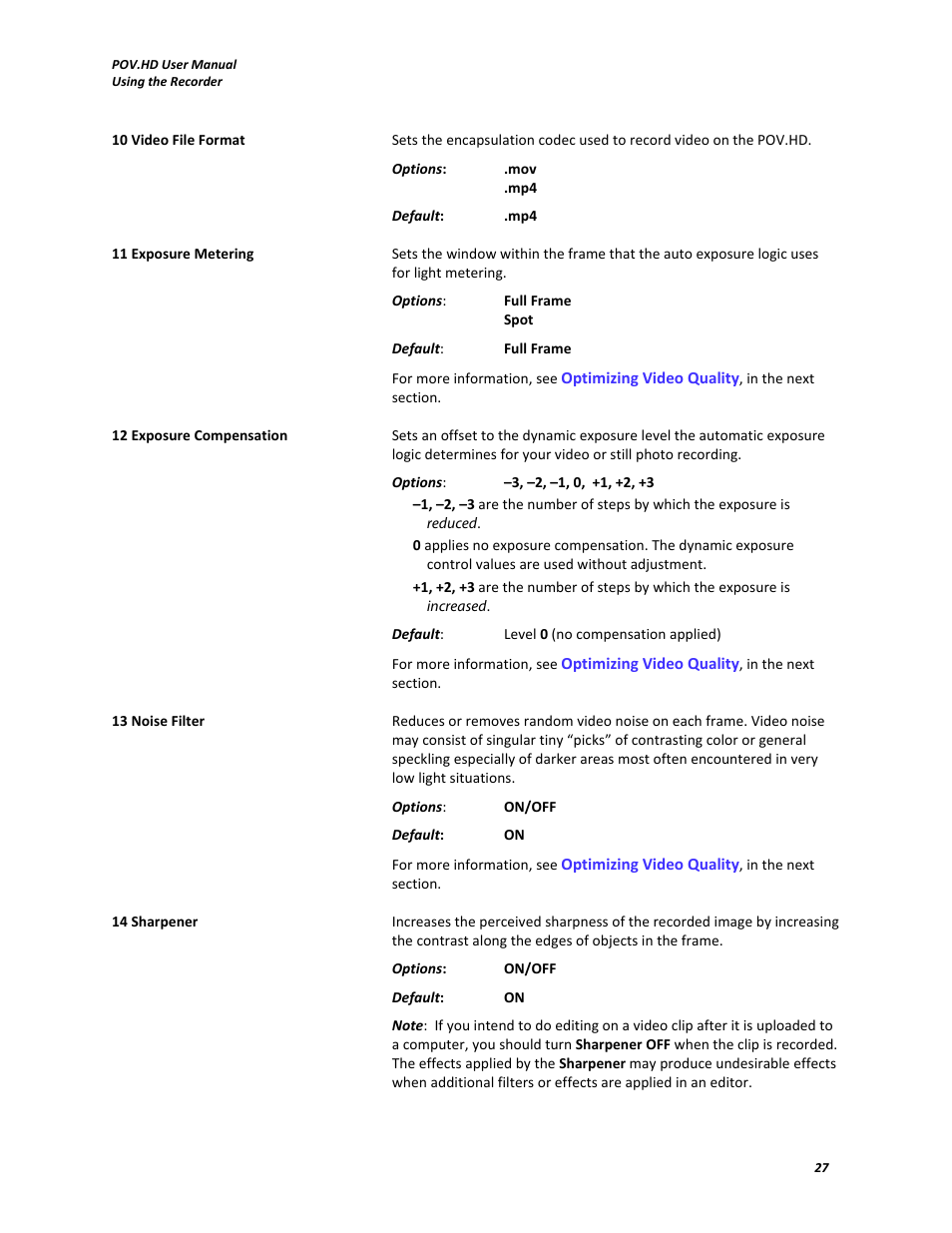 V.I.O. POV.HD User Manual User Manual | Page 30 / 47