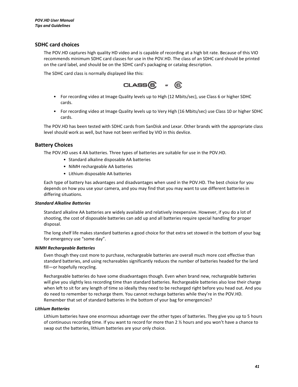 V.I.O. POV.HD User Manual User Manual | Page 44 / 47