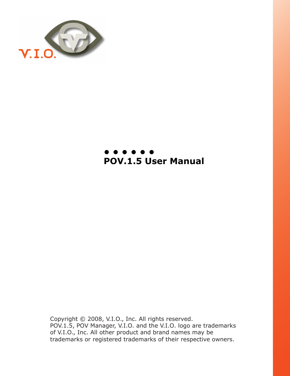 V.I.O. POV.1.5 User Manual | 34 pages