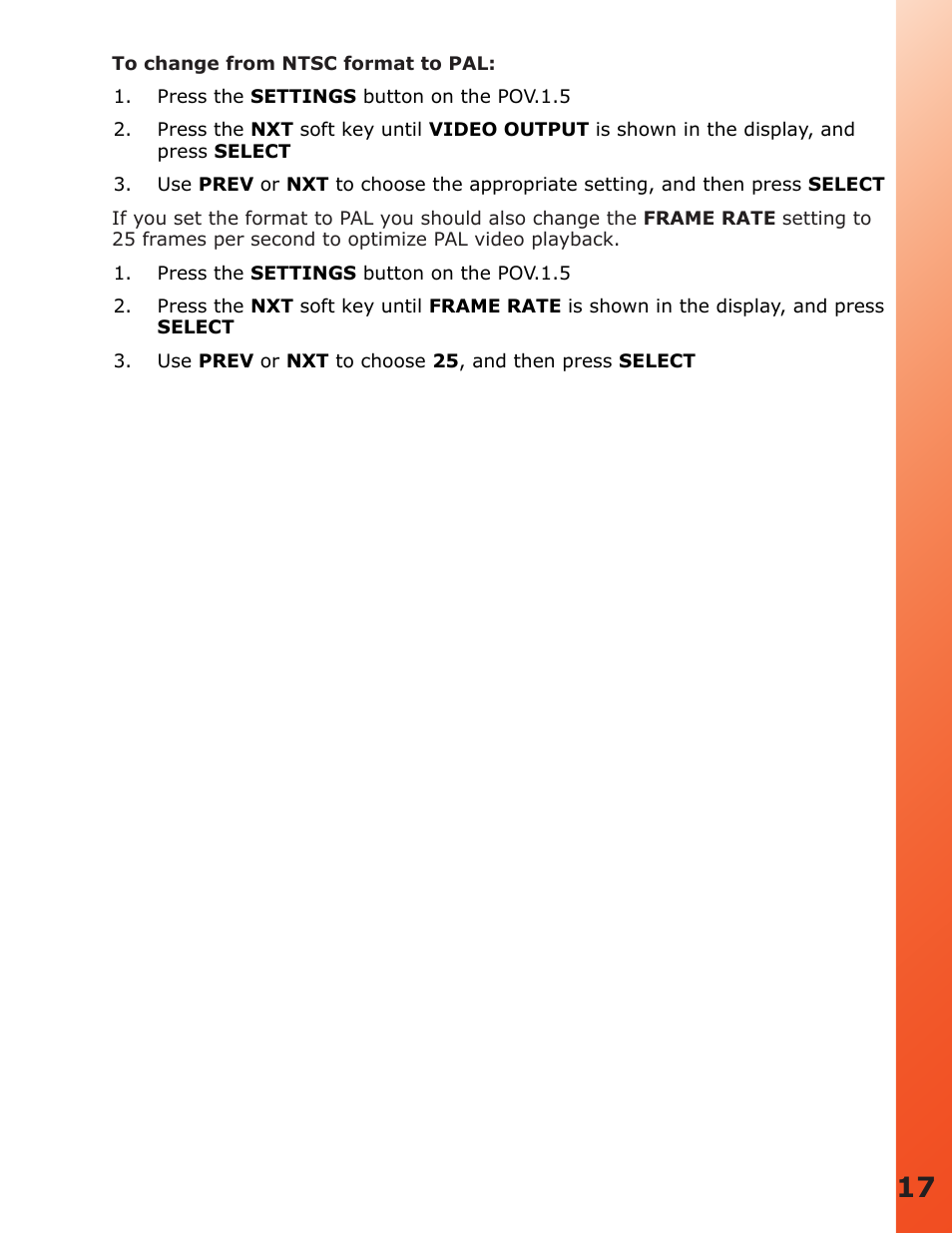 V.I.O. POV.1.5 User Manual | Page 17 / 34