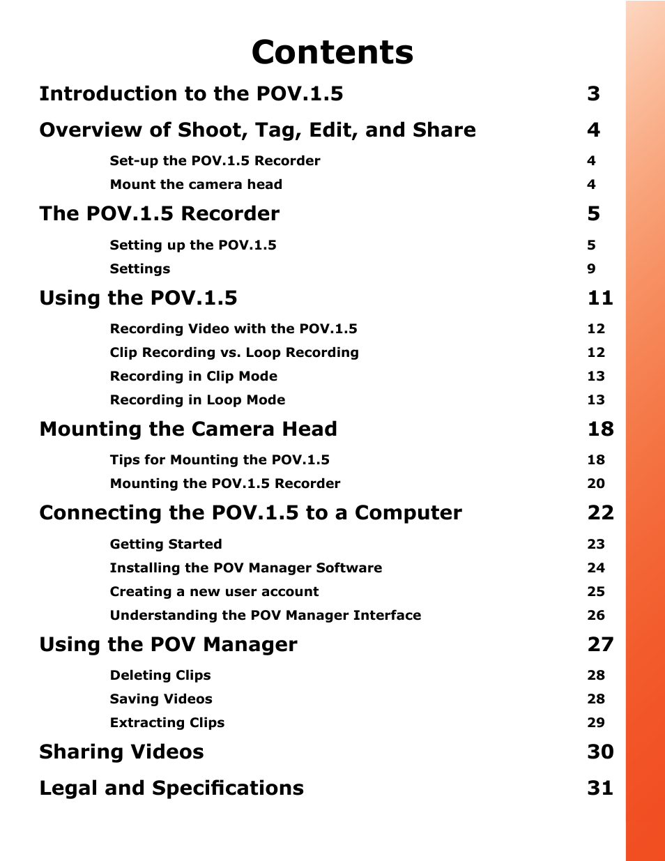 V.I.O. POV.1.5 User Manual | Page 2 / 34