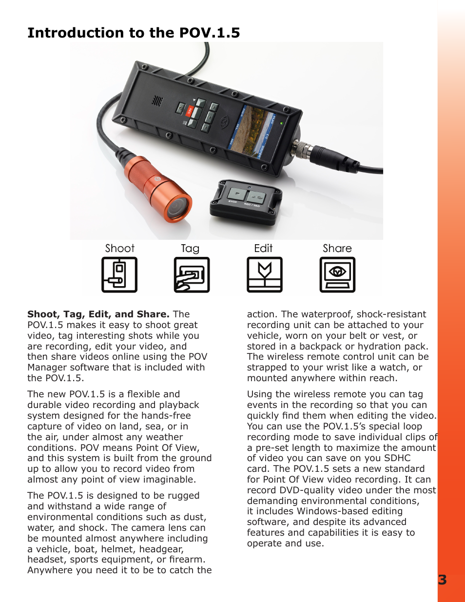 Introduction to the pov.1.5 | V.I.O. POV.1.5 User Manual | Page 3 / 34