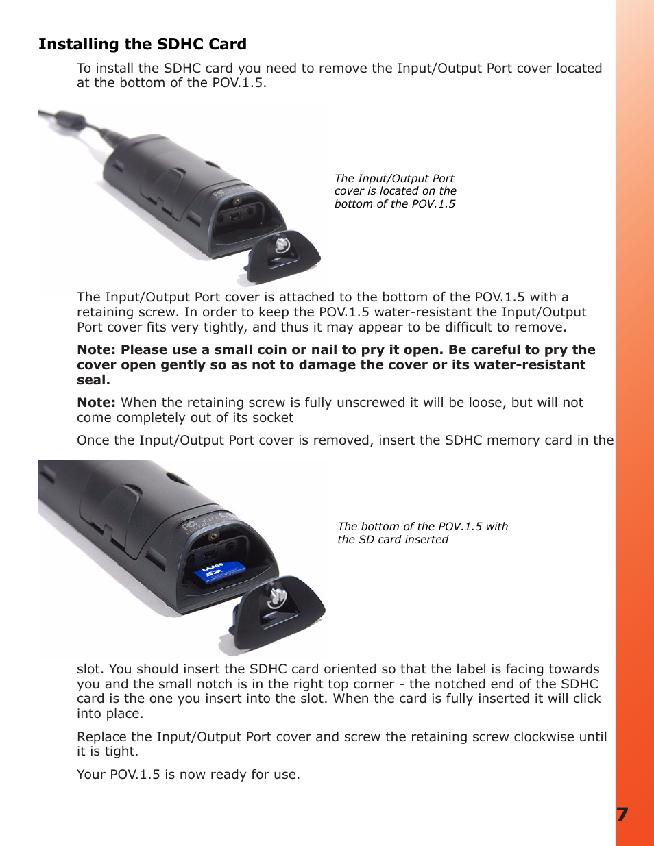 V.I.O. POV.1.5 User Manual | Page 7 / 34