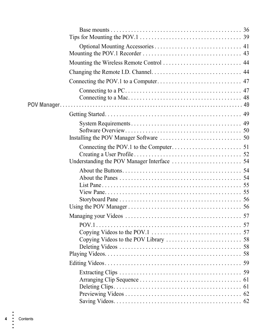 V.I.O. POV.1 User Manual | Page 4 / 74