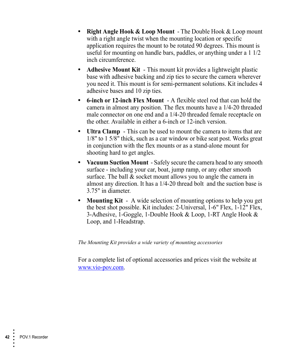 V.I.O. POV.1 User Manual | Page 42 / 74
