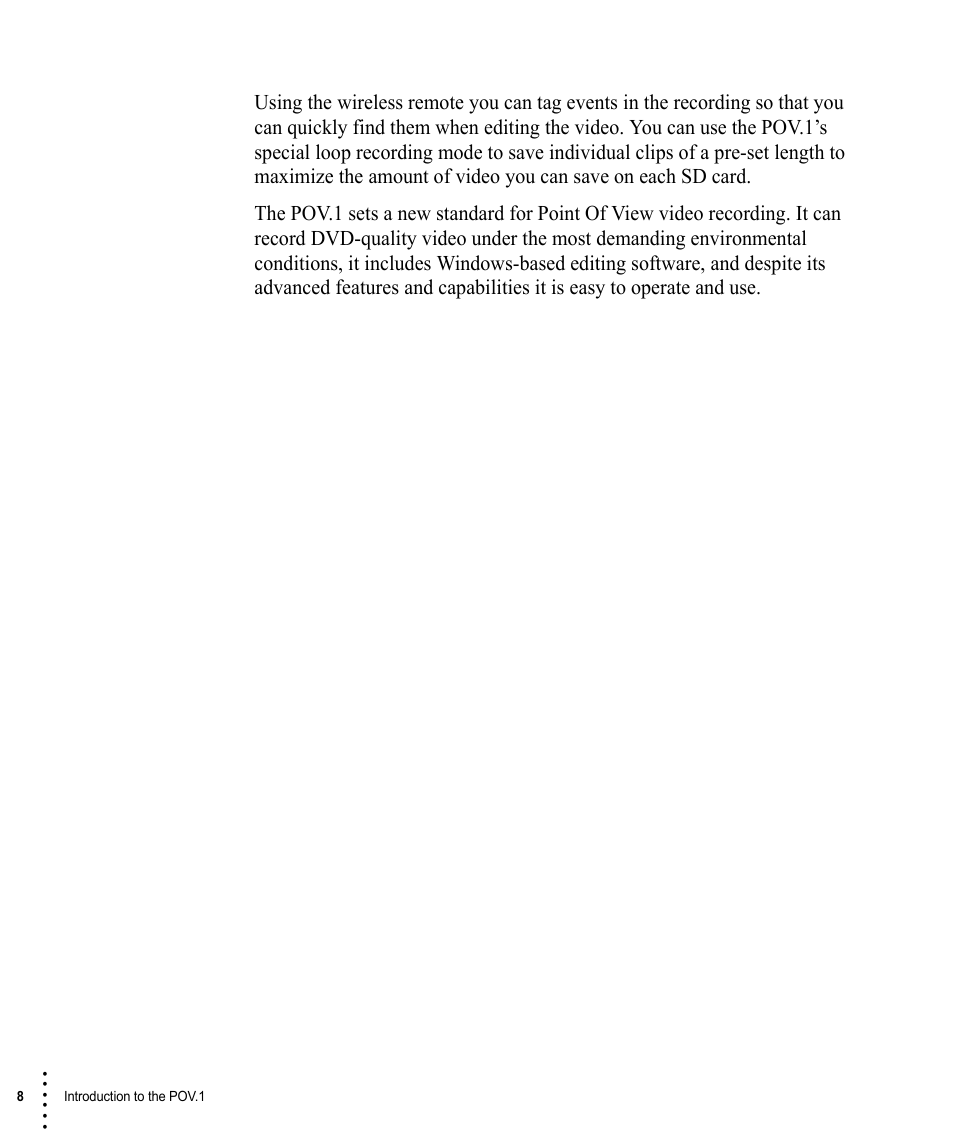 V.I.O. POV.1 User Manual | Page 8 / 74