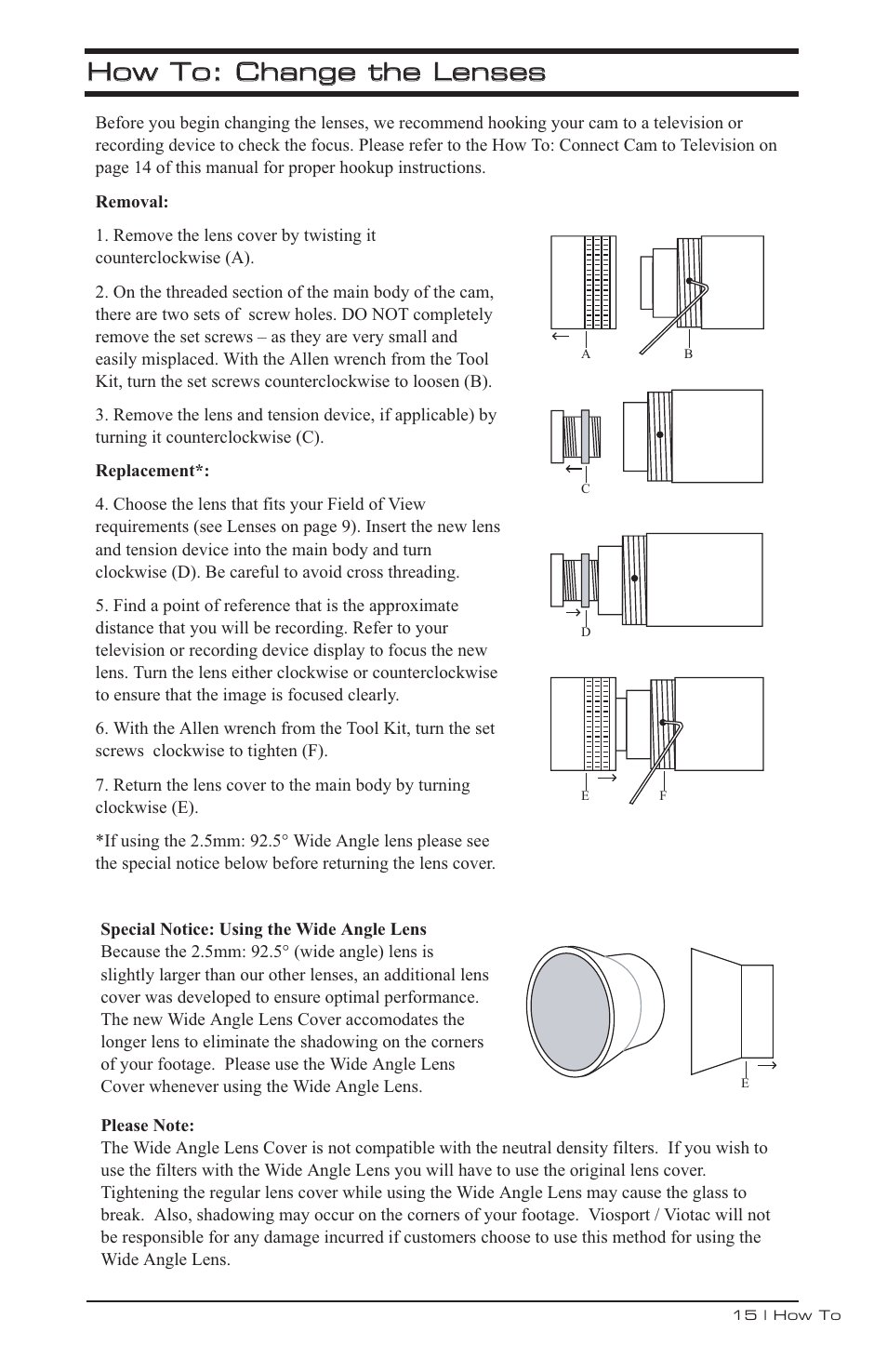 V.I.O. Adventure Cam User Manual | Page 16 / 26