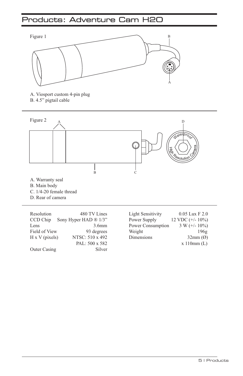 V.I.O. Adventure Cam User Manual | Page 6 / 26