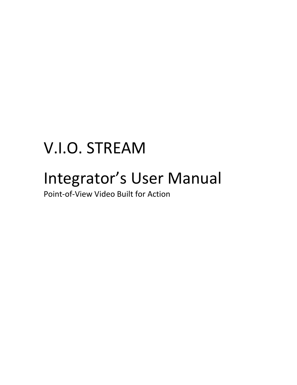 V.I.O. Stream User Manual | 77 pages
