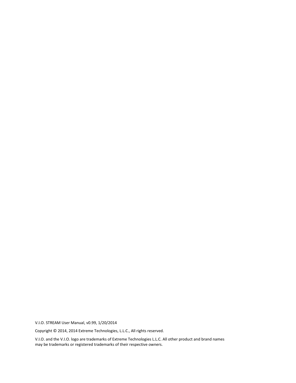 V.I.O. Stream User Manual | Page 2 / 77