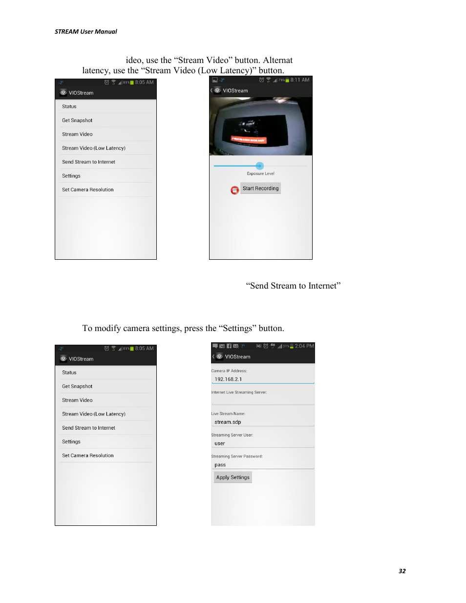 V.I.O. Stream User Manual | Page 32 / 77