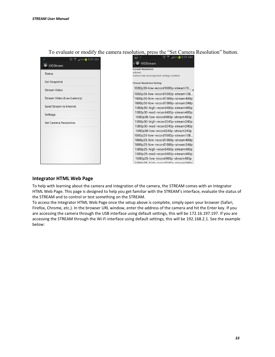 V.I.O. Stream User Manual | Page 33 / 77