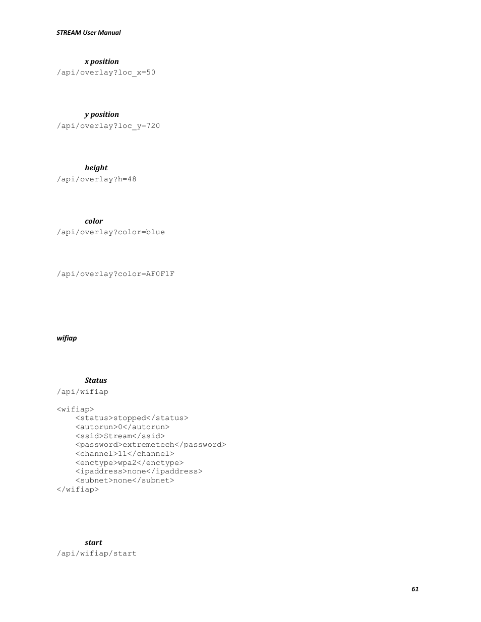 V.I.O. Stream User Manual | Page 61 / 77