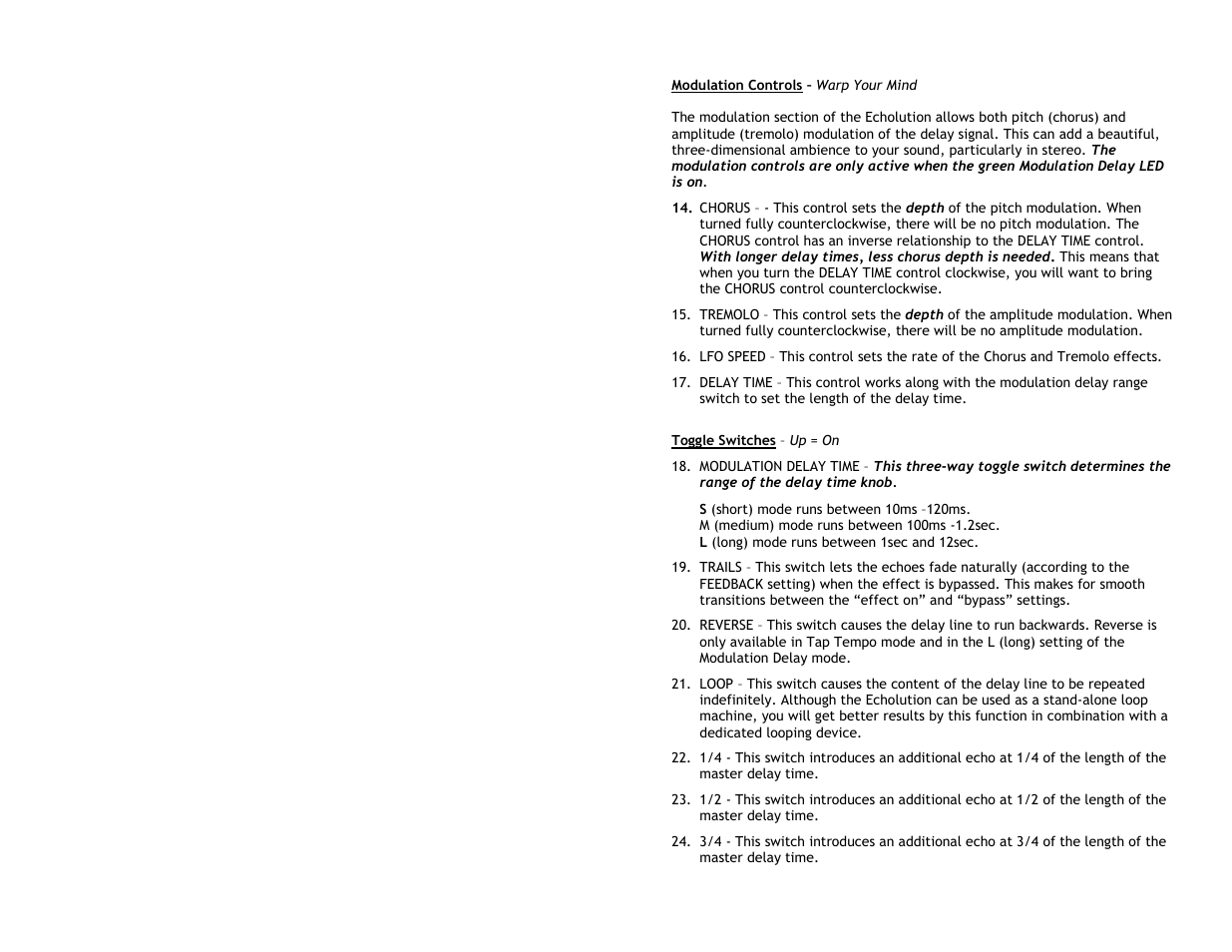 Pigtronix Echolution Chrome User Manual | Page 6 / 20
