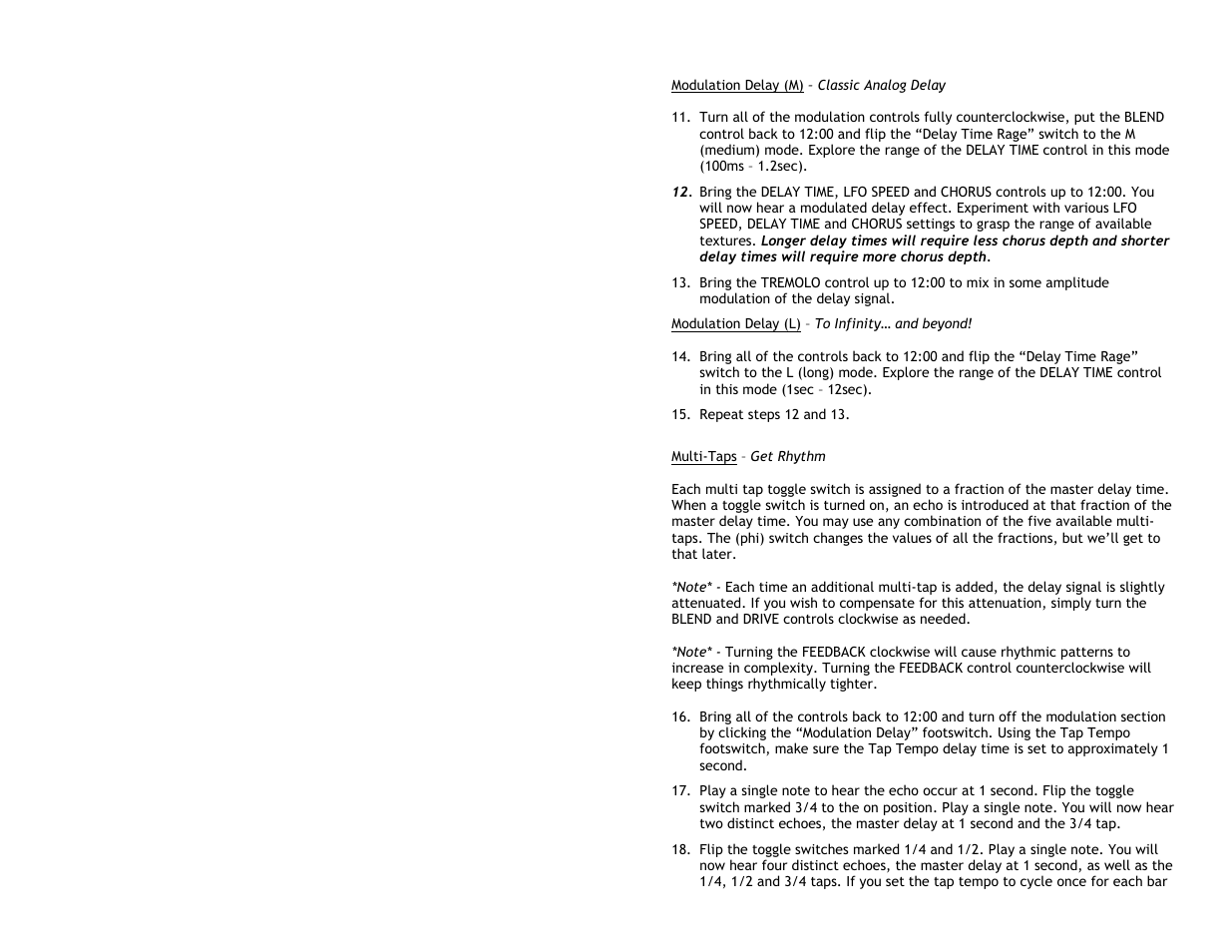 Pigtronix Echolution Chrome User Manual | Page 9 / 20
