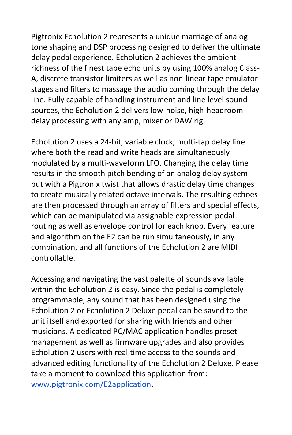 Pigtronix Echolution-2 Deluxe User Manual | Page 3 / 24