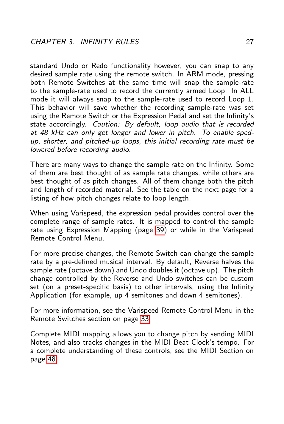 Pigtronix Infinity Looper User Manual | Page 28 / 51
