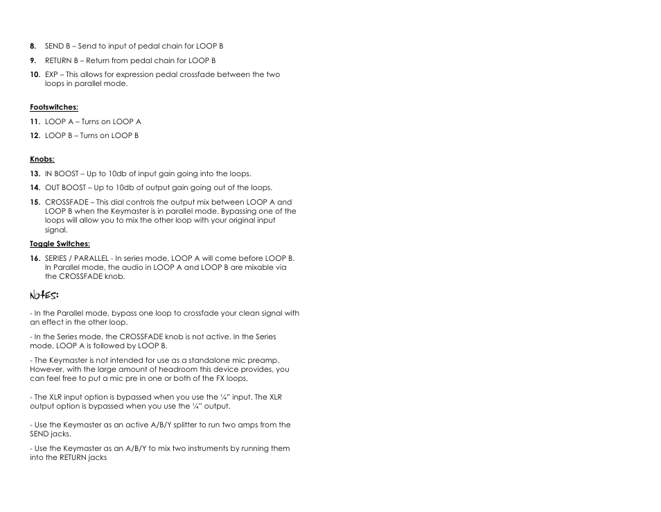 Pigtronix Keymaster User Manual | Page 5 / 7