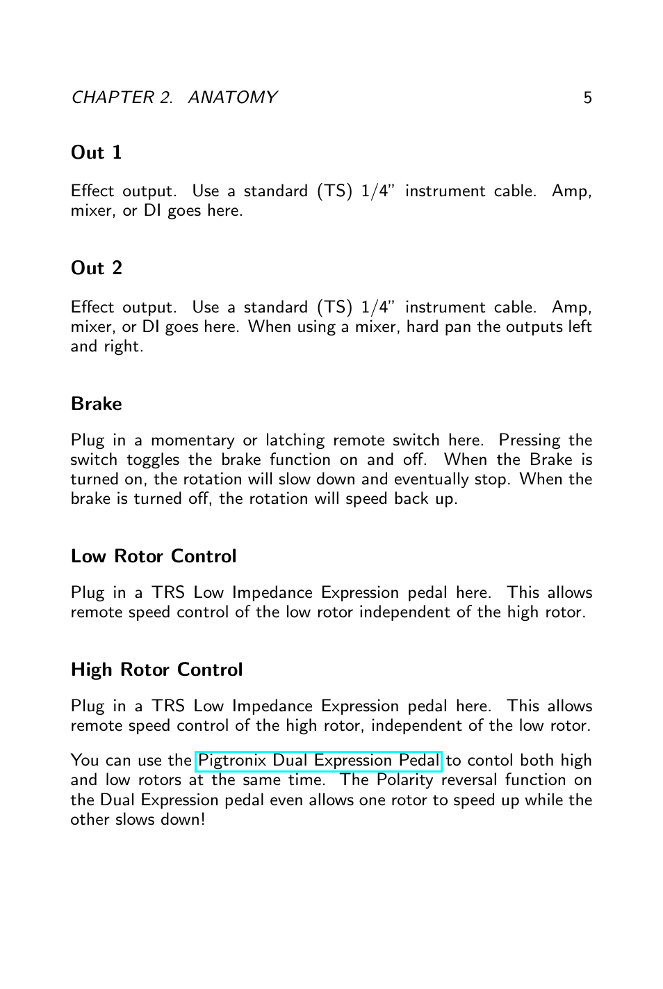 Pigtronix Rototron User Manual | Page 6 / 12