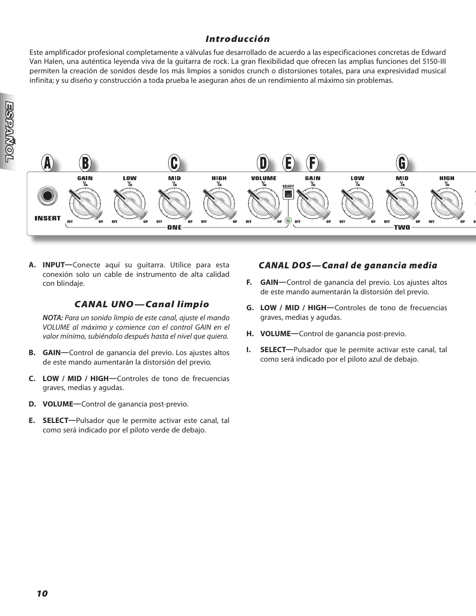 EVH 5150III Amp Head User Manual | Page 10 / 36